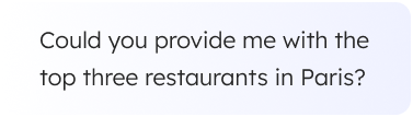 User question