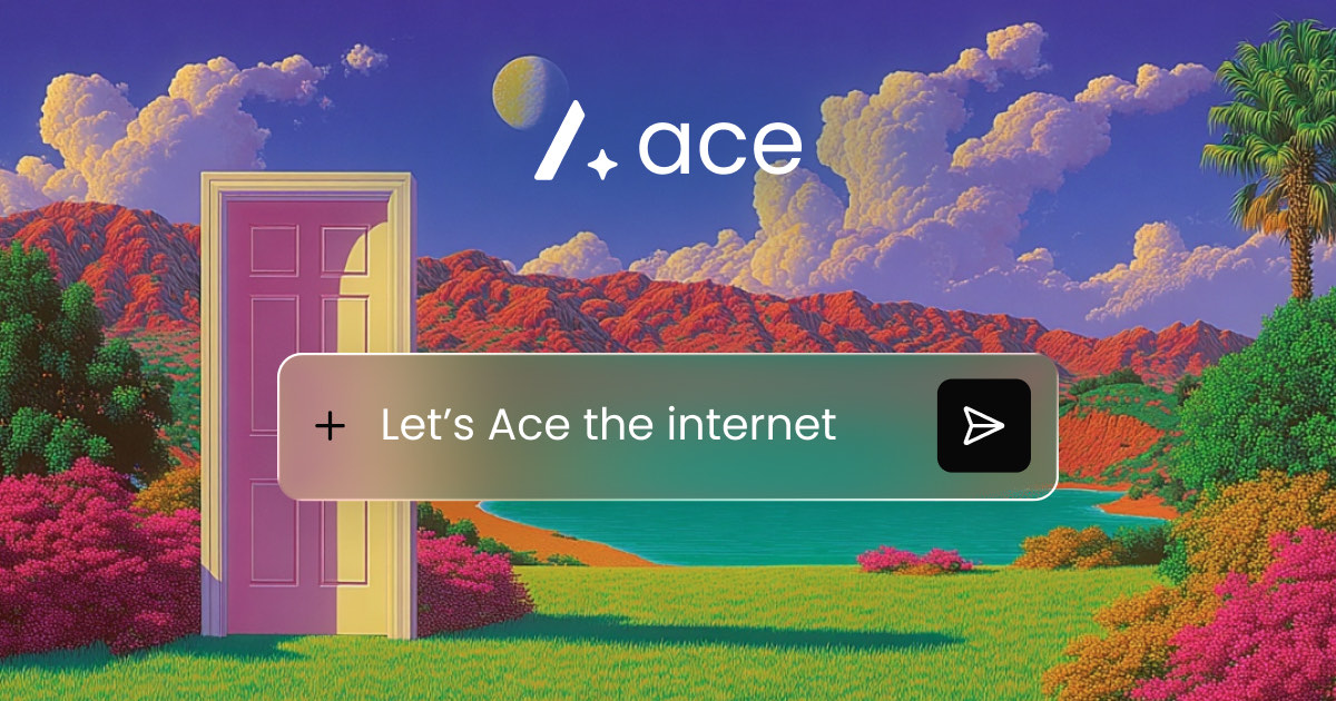 The picture ace.ai shows when its homepage is shared