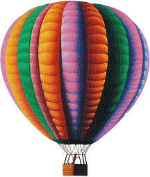 Colorful hot air balloon
