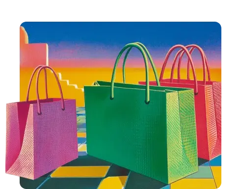 Shop, don't drop illustration